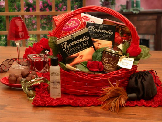 Romantic Massage Vantine Gift Basket