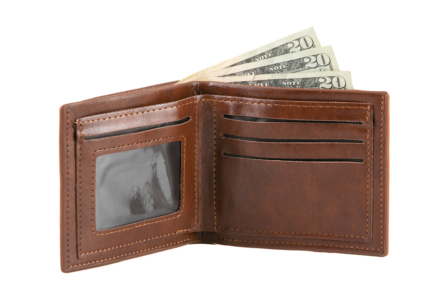 Gifts For Men Brown Leather Wallet By Fashion