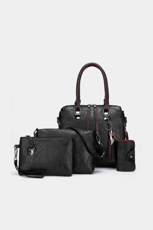 4-Piece PU Leather Bag Gift Set For Women